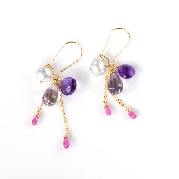 紫雫を纏う ― アメジスト×アメトリンxアコヤバロックシルバー キドニ