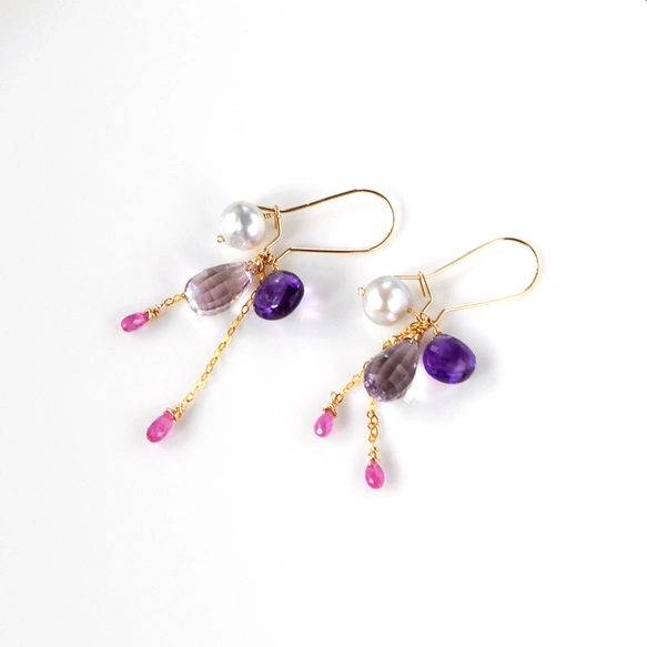 紫雫を纏う ― アメジスト×アメトリンxアコヤバロックシルバー キドニ