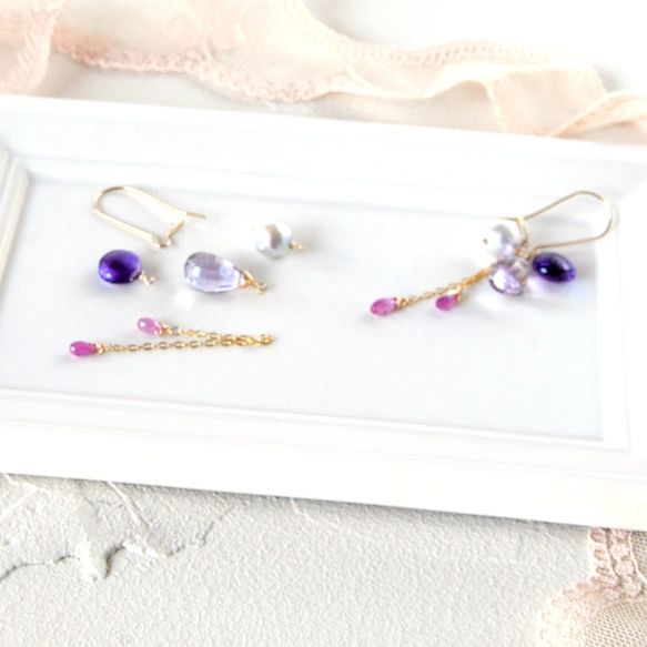 紫雫を纏う ― アメジスト×アメトリンxアコヤバロックシルバー キドニ