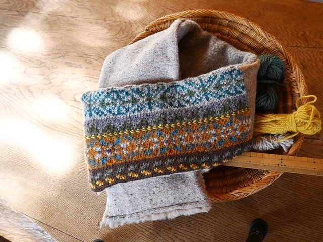 手編み×リバーシブルマフラー item.4 | iichi 日々の暮らしを心地よく