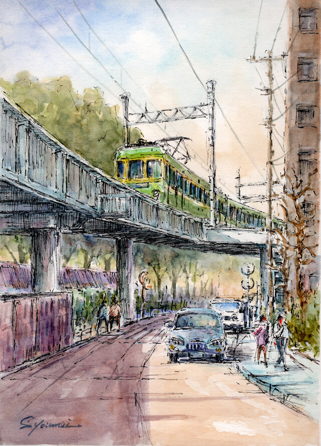 水彩画 金田漁港、額縁付き原画 水彩画 金田漁港、額縁付き原画 金田漁港(水彩画 額装済み) 金田漁港