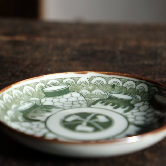 壺が可愛い◇時代物 印判小皿 骨董・antiques 器 古民家 古道具 明治