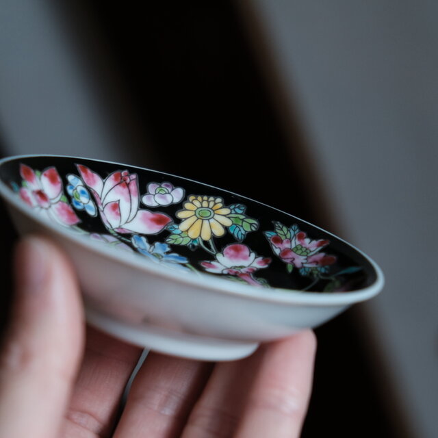 中国美術 花 蝶々紋樣 瓜瓞绵绵 中國景德鎮 小皿8点 コレクション 中国