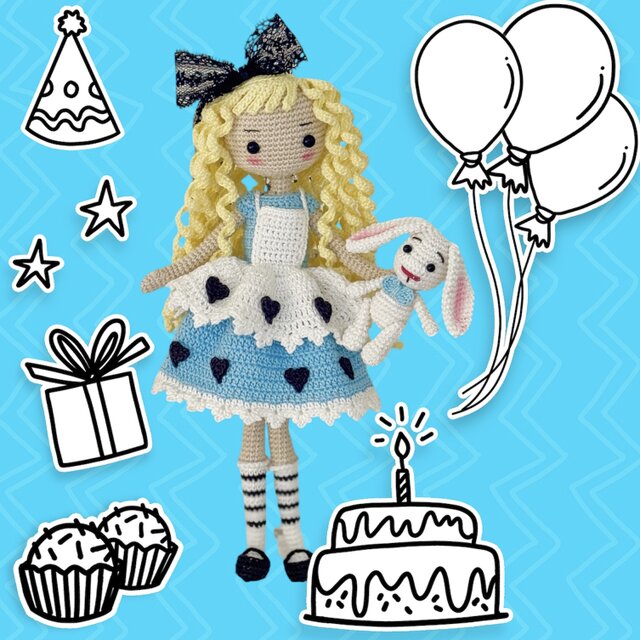 あみぐるみ・アリスちゃん♡着せ替え人形さん | iichi 日々の暮らしを