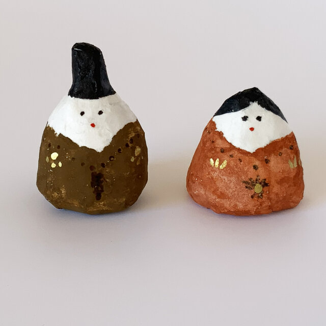 小さな雛人形1 紙塑人形 | iichi 日々の暮らしを心地よくする