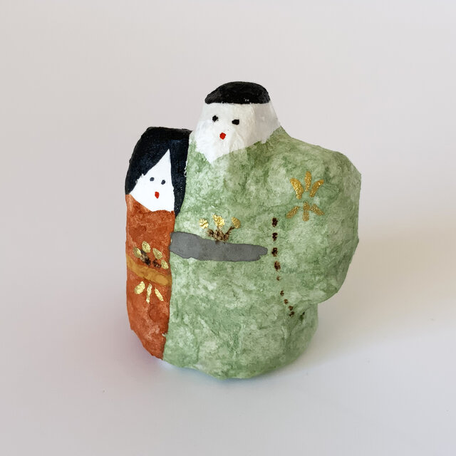 紙塑人形　立雛 小さな立雛 紙塑人形 | iichi 日々の暮らしを心地よくするハンドメイド