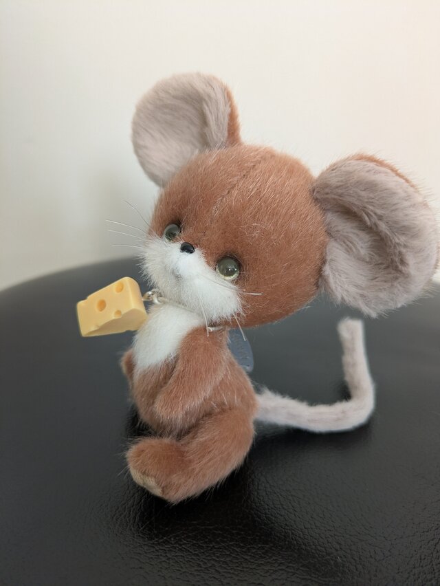 ハンドメイドぬいぐるみ☆ねずみちゃん☆Clearアイ | iichi 日々の