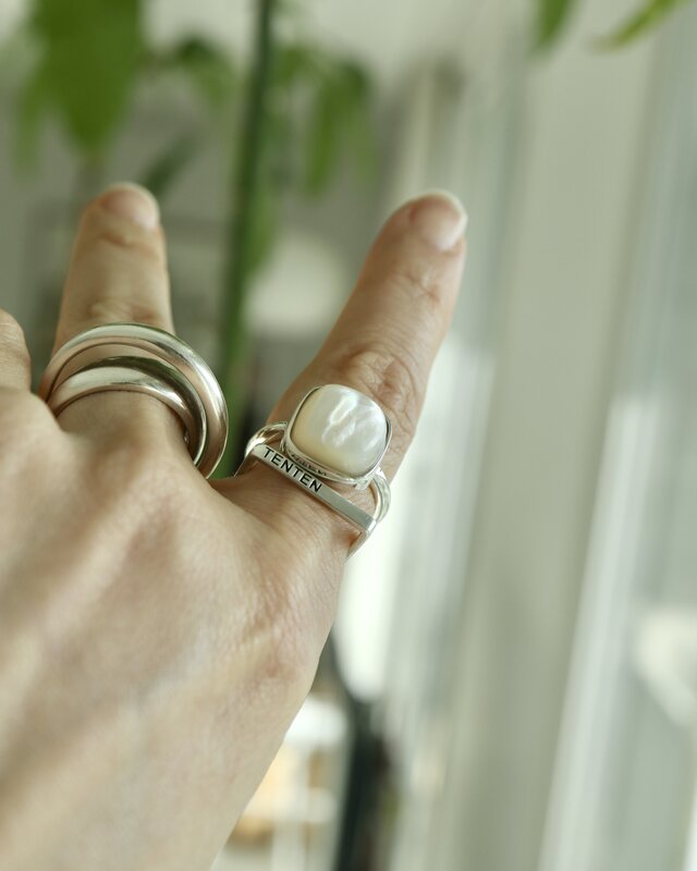 結婚指輪 Pearl ring クリア リング 組み合わせ combination ring 4-24