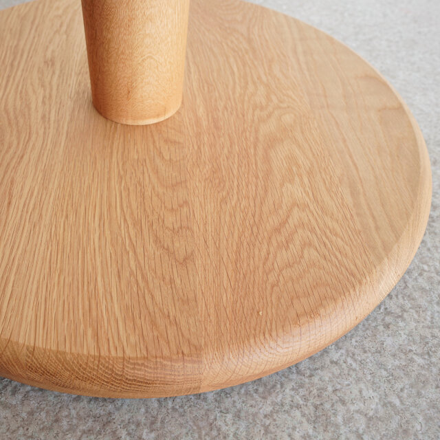 総無垢材 直径70cm オーク材 ラウンドテーブル 丸テーブル カフェ