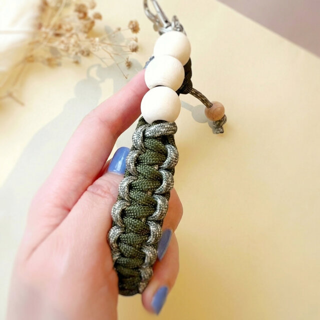 パラコード スマホストラップ ハンドストラップ バッグチャーム