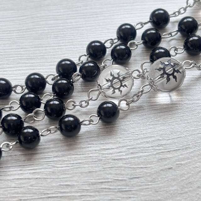 オニキスのロザリオ | iichi 日々の暮らしを心地よくするハンドメイド