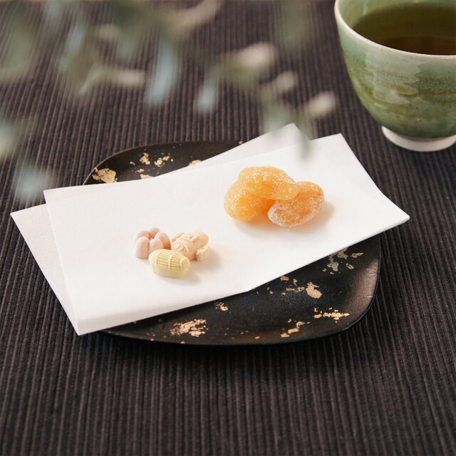 星雲のお菓子皿・青【漆・和紙・天然木】 | iichi 日々の暮らしを