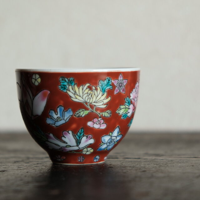 昭和レトロ⭐︎瑠璃色花模様のティーセット5点⭐︎新品未使用⭐︎手描きビンテージ 昭和レトロ⭐︎瑠璃色花模様のティーセット5点⭐︎新品未使用