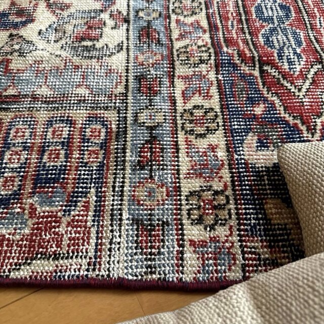 78×115アンティークレッド ボタニカル トルコヴィンテージラグ | iichi