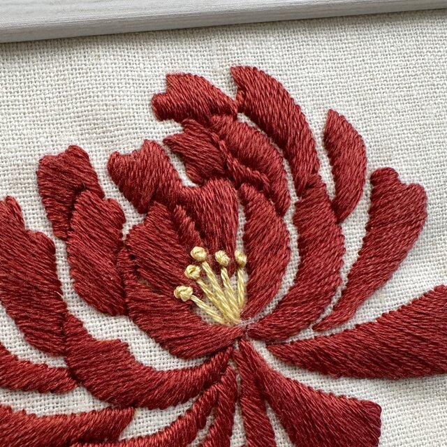 刺繍キット】花舞う刺繍のスクエアフレーム | iichi 日々の暮らしを