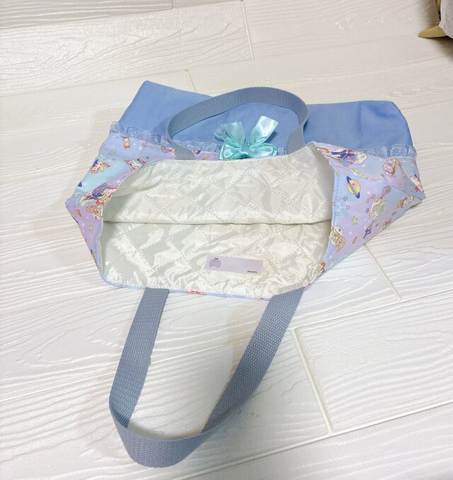 レースリボン付きレッスンバック☆入園入学♪ユニコーン♪レインボー