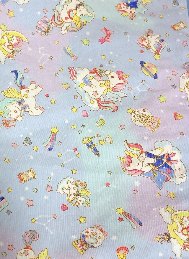 レースリボン付きレッスンバック☆入園入学♪ユニコーン♪レインボー