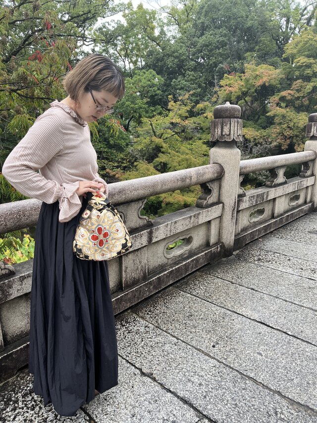 花火 帯リメイクハンドバッグ | iichi 日々の暮らしを心地よくする