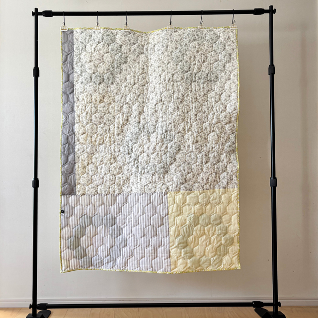 ミモザ咲く＊一点ものパッチワークキルト | iichi 日々の暮らしを