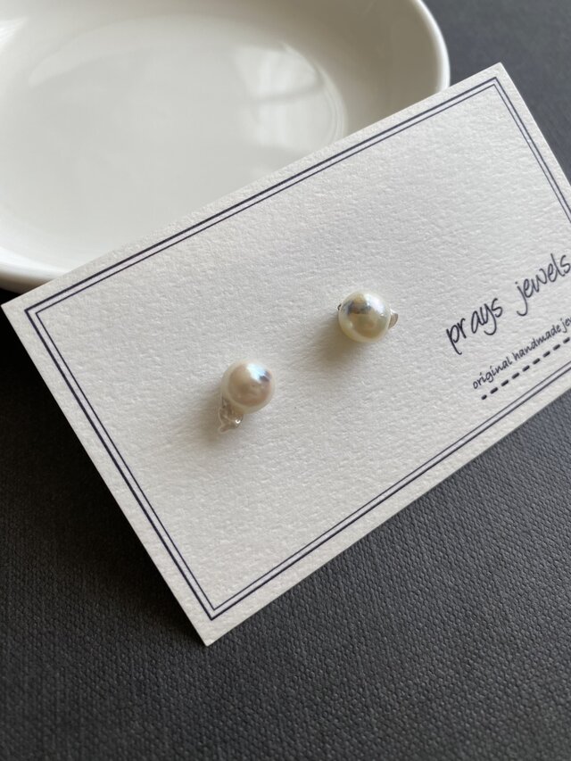 Sv 羽根パールアコヤバロックパールピアス バロックドロップタドポール