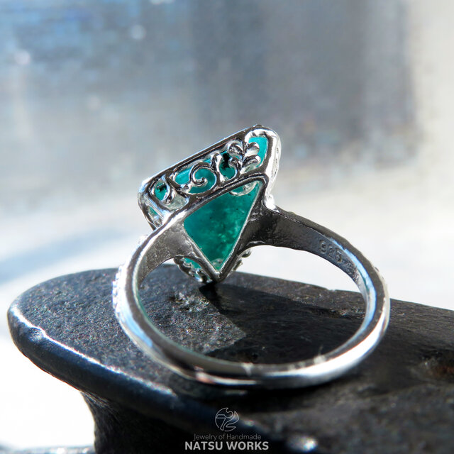 クリソコラ カルセドニー リング / Chrysocolla Chalcedony with 18k