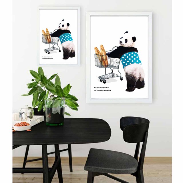 竹飽きちゃった パンダ 送料無料 あらゆるお部屋のポスター ポスター