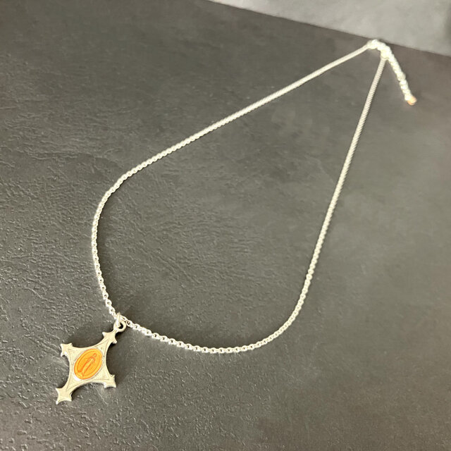 フランス製 メダイ] croix necklace silver*sapphire | iichi 日々の