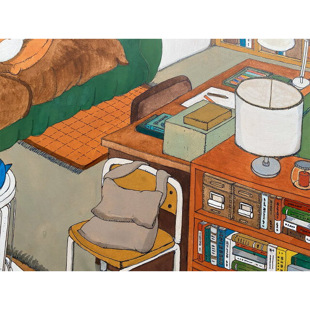 原画「くつろぐ3匹」猫イラスト | iichi 日々の暮らしを心地よくする