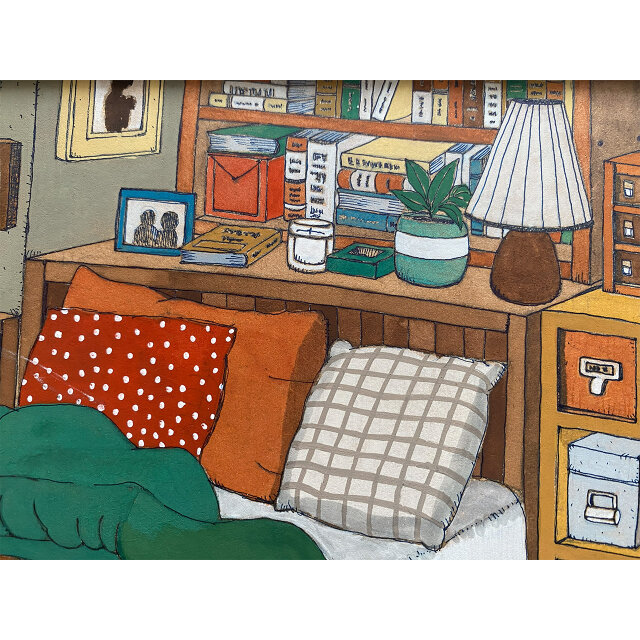 原画「くつろぐ3匹」猫イラスト | iichi 日々の暮らしを心地よくする