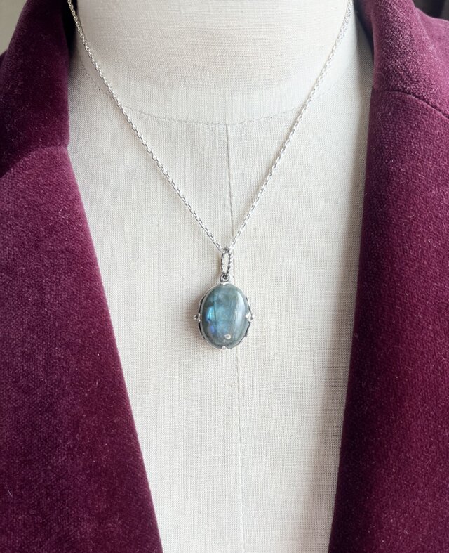 シルバーとラブラドライトのペンダント【hn188】 | iichi 日々の暮らし