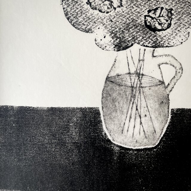 版画 ドライポイント&コラグラフ『ひみつの花束。』 | iichi 日々の