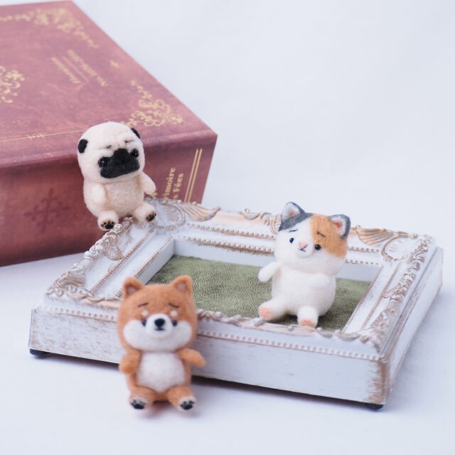 受注制作】-特別記念価格- ぬいぐるみ風まゆねこ(三毛猫・白猫・黒猫