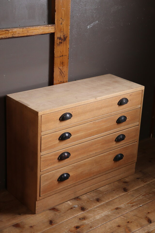 №118 木製チェスト タンス アンティーク家具 古道具 インテリア 小