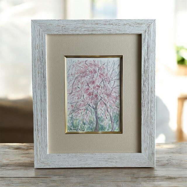 桜（水彩画、原画、桜、額付き） | iichi 日々の暮らしを心地よくする