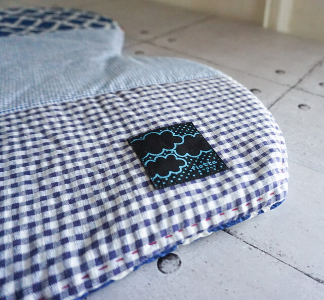 大判パッチワーク・フリーマット パッチワークなくもの形のフリーマット（BLUE系） | iichi 日々の