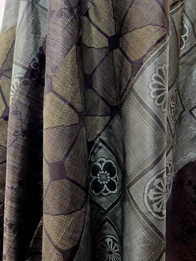 大島紬 パッチワークドレス 着物リメイク | iichi 日々の暮らしを