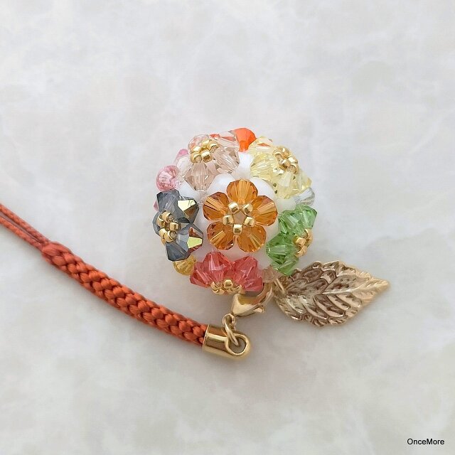 花手毬の根付け・帯飾り12color（Lサイズ） | iichi 日々の暮らしを