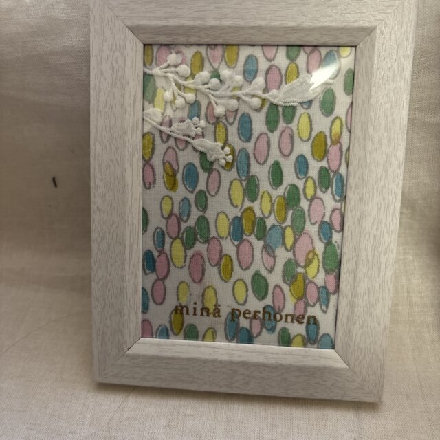 ハンドメイド☆ ミナペルホネンファブリックナチュラルウッドフレーム