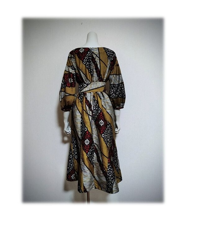 482 1点物 マーメイドワンピーㇲ Aライン 着物リメイク 銘仙 シルク