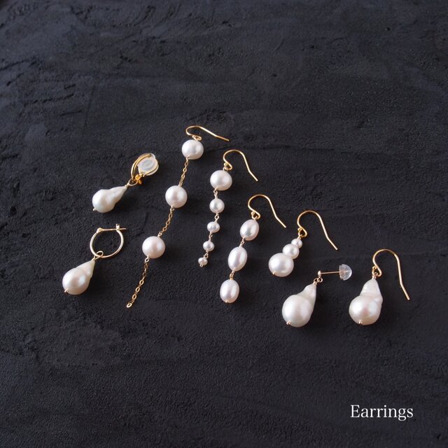 くにちゃん様おまとめ　カービングパールのネックレス　オイスターパールネックレス K14gf】Baby Oyster Pearl Necklace／ベビーオイスターパール