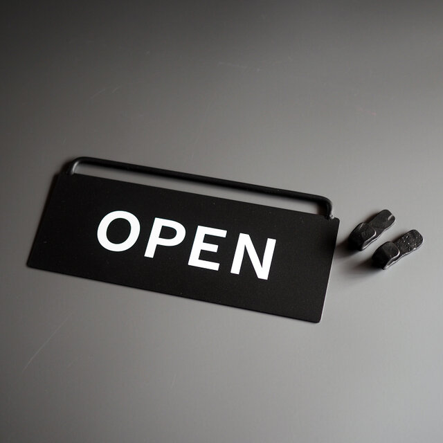 鍛造アイアン】OPEN/CLOSED 両面プレート・オープン/クローズのサイン