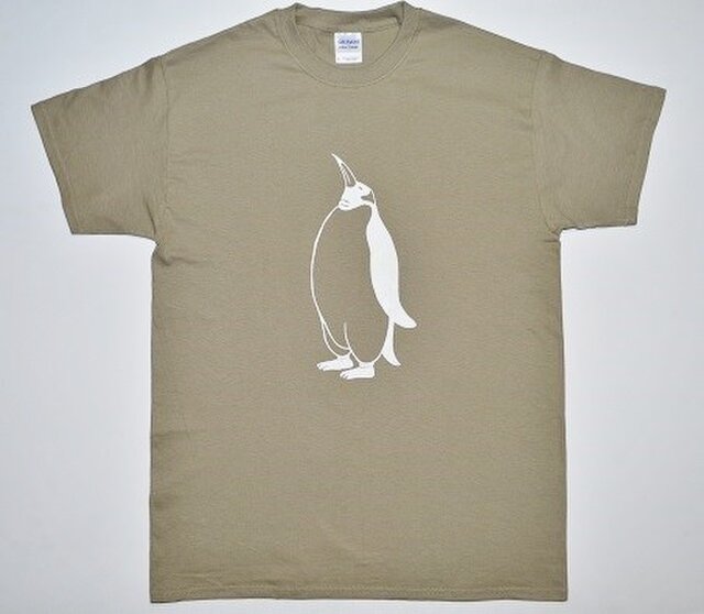 ペンギンTシャツ、penguin, 半袖シャツ、オリーブ | フィッシャーマンズテラス | ハンドメイド通販 iichi（いいち）