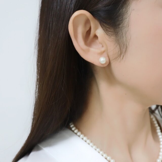 私らしいきちんと感」刺繍ブローチ+ネックレス+ピアス/イヤリング3点