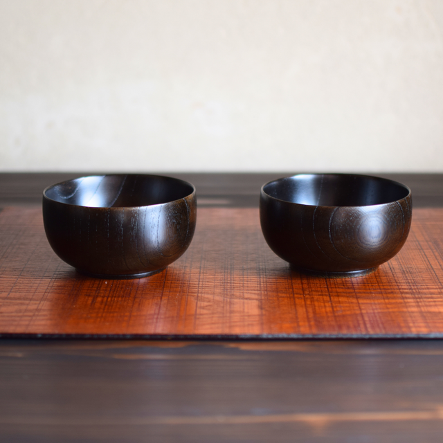 黒漆・けやき】小さな汁椀｜一日を整える、やさしく手に馴染む木のお椀