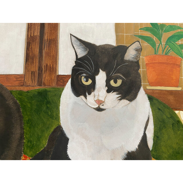 原画「寝床の二匹」＋猫イラスト3枚無料プレゼント！ | iichi 日々の