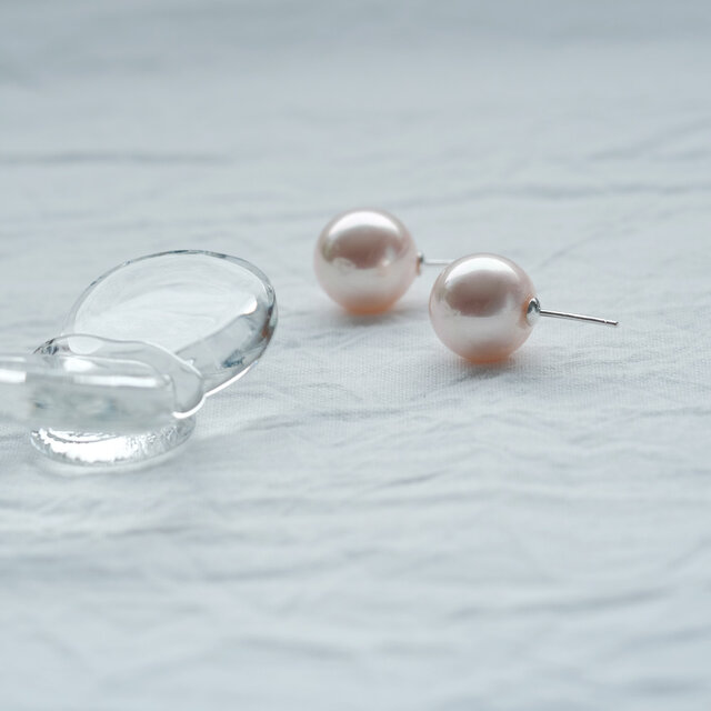 12mm ピンク パール ピアス シルバー925 | iichi 日々の暮らしを