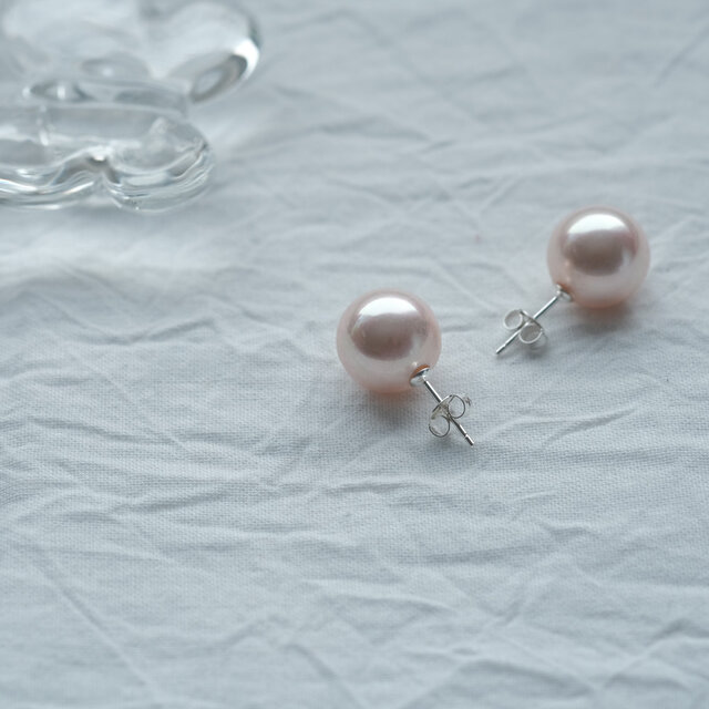 12mm ピンク パール ピアス シルバー925 | iichi 日々の暮らしを