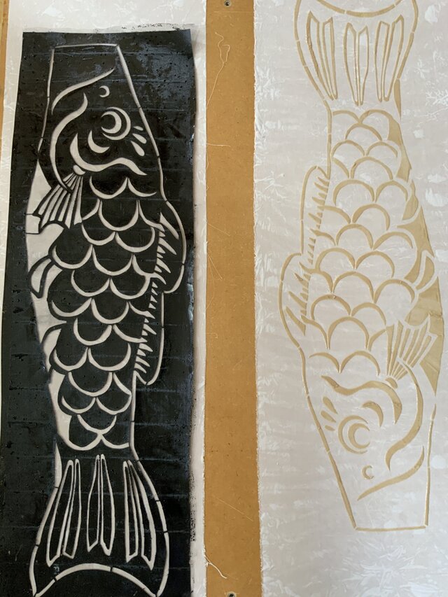 藍染め　鯉のぼり　３体セット　名入れあり　手染め 藍染め鯉のぼり 3体セット 端午の節句 名入れあり | iichi 日々の