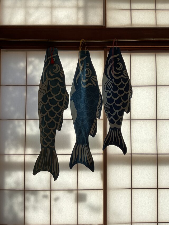 藍染め鯉のぼり 3体セット 端午の節句 名入れあり | iichi 日々の
