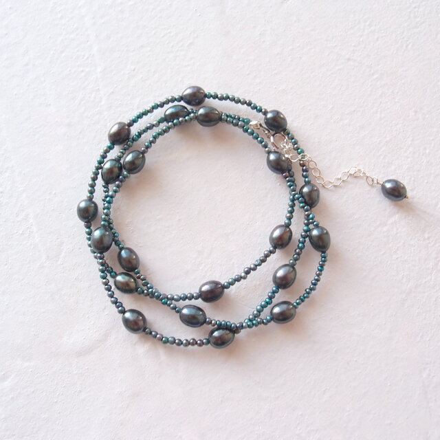 SV】Seed Pearl Station Necklace／シードパール ステーション 